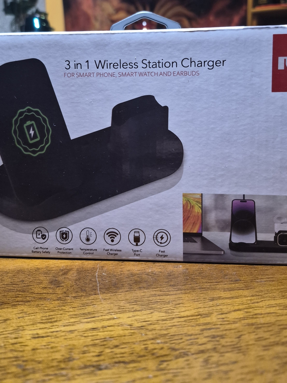3-in-1 Wireless Charging Station - Black